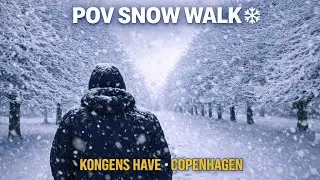 POV Walk | Snow Walk in The King&rsquo;s Garden | Copenhagen Winter ❄️