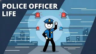 &ldquo;A Day as a Police Officer 👮&zwj;♂️ | Stick Figure Animation&rdquo; 🚨😂 #stickman #police #animation #aivideo