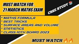 Class 10 Math Formula revision | Surface Areas And Volume | Statistics
