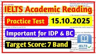 IELTS Reading Practice Test 2025 With Answers | 15.10.2025 | IELTS Academic Reading Practice Test