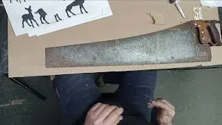 Time Lapse of a saw art project!  Showing the design and plasma cutting process.