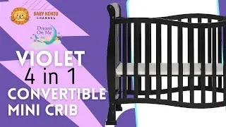 Dream On Me Violet 4-In-1 Convertible Mini Crib 👶| Review !!