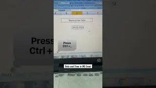 Shortcut for Date and Time in Microsoft Excel #shorts #exceltutorial #trending
