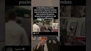 In BlacKkKlansman (2018), Adam Driver's character snatches a gun and purposely misses every shot