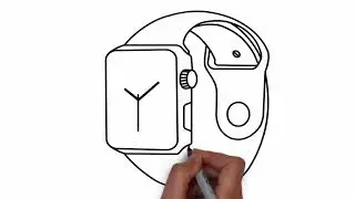How to draw watch || how to draw a clock smart watch