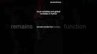 local variables and global variables in Python
