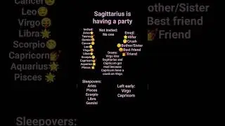 Sagittarius is having a party | #fypシ #shortvideo #trending #youtubeshorts  | Bianca