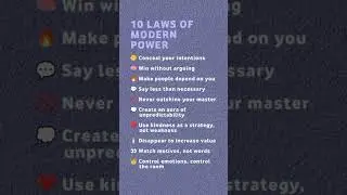 10 Laws of Modern Power ⚡ | Master Influence, Control, and Strategy
