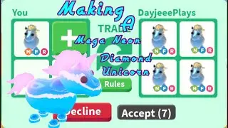 Making a Mega Neon Diamond Unicorn in Adopt Me! (ROBLOX)