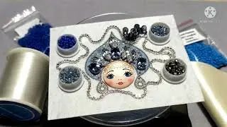 Набор для изготовления броши Девушка в кокошнике | Brooch TUTORIAL Embroidery BROOCH DIY