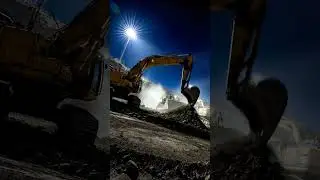 Night Shift Power: Heavy Excavators & Mining Machines in Action! 🚧
