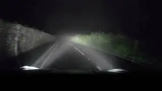 Driving through Northern Ireland at night