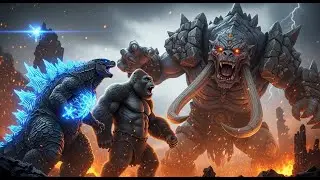 Can Godzilla King vs Kong Defeat the Mega Troll? AI Animation