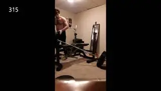 dumb idiot fails 315 without a spotter after benching 300