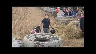 Cash days at the hill wildest Barbie jeep race down hill #noprepracing #entertainment #dragracing