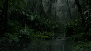 Heavy Rainstorm 🌧 Distant Thunder for Deep Sleep | No Light Screen