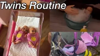 Our Evening Routine With Newborn Barbie Baby Twins  2026! *Bath time, Bottles and More!! 💕  
