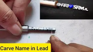 CARVE NAME IN LEAD | Name carving in pencil lead | HARI❤️SAM  tutorial video  | Nandhinindni
