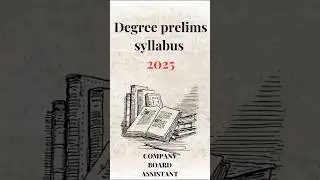 syllabus for Degree preliminary examination 2025 #psc #syllabus