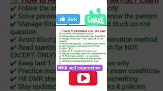 Comman Mistakes in MH Set preparation | How to avoid mistakes by Prof Archnana