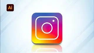 How to draw the Instagram logo icon in adobe illustrator for beginner's tutorial | MJ Graphics
