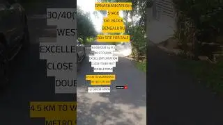 BANASHANKARI 6th STAGE|3rd BLOCK|BENGALURU|BDA SITE FOR SALE|30/40|WEST FACING|#shorts