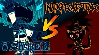 Indoraptor (Jurassic World) vs The Warden (Minecraft) | Gacha Club | Gacha Fight
