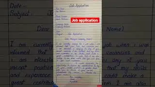 Job application letter for company