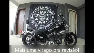YAMAHA VIRAGO 250. MAIS UMA PRA REVISÃO. RONCO DE 883! #virago250 #yamahavirago #mecanicademotos