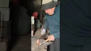 Hot metal shaping using in hammer