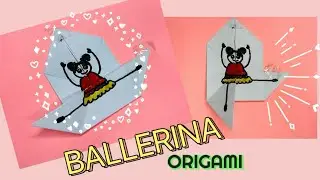 Ballerina Origami 🩰| Dancing girl | Origami DIY Moving Dancer Tutorial (Very Easy)| Paper Craft