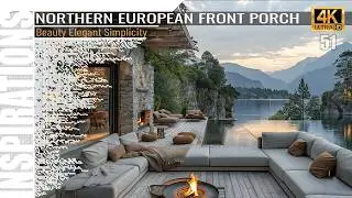 ELEGANT SIMPLICITY: Northern European Front Porch Charm Against Serene Landscapes