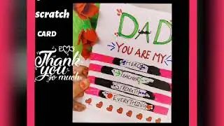 How to make personalised secret scratch card Father's day special/kids tutorial/handmade card#easy