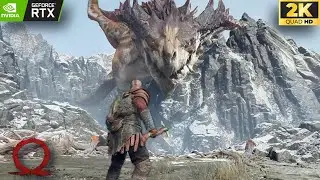 God of War PC - Kratos Vs Dragon Boss Fight  Gameplay 2K Quad HD