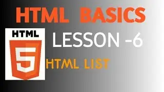 HTML LIST CREATE PART -2 (Web design )