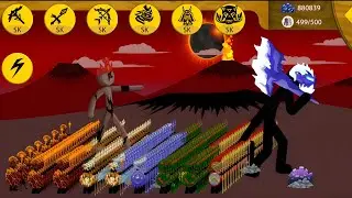stick war legacy  all units type spearton  vs Giant  boss MOD VIP