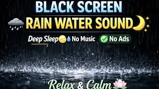 Natural Rain Water Sound LIVE | Dark Screen
