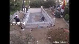 Time-lapse construction piscine b&eacute;ton