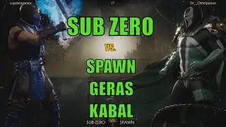 SUB ZERO VS SPAWN, GERAS, KABAL - Kombat League Sets - MK11 Ultimate [4k]