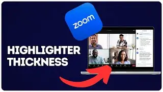 How to change thickness of highlighter tool on Zoom whiteboards?
