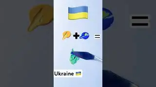 Ukraine flag color mixing : #art #colormixing #painting