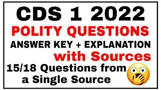CDS 1 2022 ANSWER KEY | CDS 1 2022 POLITY QUESTIONS SOURCES | CDS 1 2022 POLITY QUESTIONS ANSWER KEY