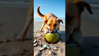 Dog Discovers Hidden Coconut & Cracks It Like A Pro! 🥥🐕