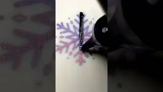 Snowflake #tattoo #practice #jetblacktattoos