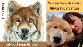 Mein emotionalstes & traurigstes Video... Alwin Illustration in Aquarell