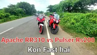 Tvs apache rr310 bs6 vs Bajaj pulsar Rs200.  apache rr310 all mode Speed test||Spark Rider