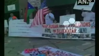 Baloch activists protest against Pakistan in New York