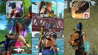 SIX.A Raider Mission vs ScarFall Mobile vs Free Fire Max Battle Royale Comparison 🔥 2023