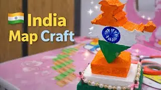 Thermocol se India Map Craft 🇮🇳 | Tiranga DIY | Republic / Independence Day Special
