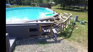Création d'une terrasse de piscine hors sol